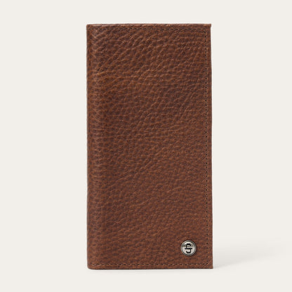 Stetson Bison Leather Stetson Rivet Checkbook Wallet