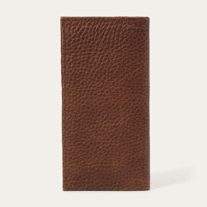 Stetson Bison Leather Stetson Rivet Checkbook Wallet