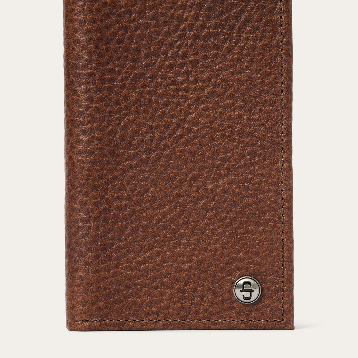 Stetson Bison Leather Stetson Rivet Checkbook Wallet
