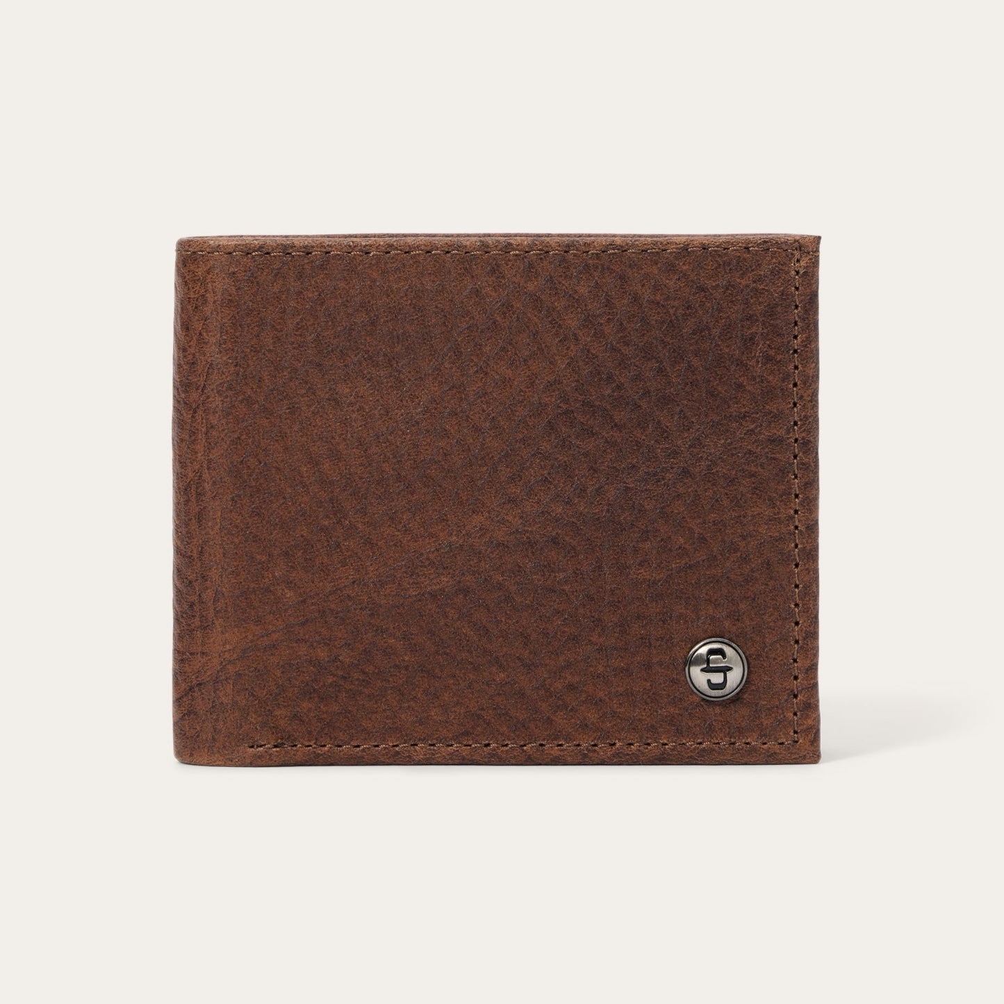 Stetson Bison Leather Stetson Rivet Bi-Fold Wallet