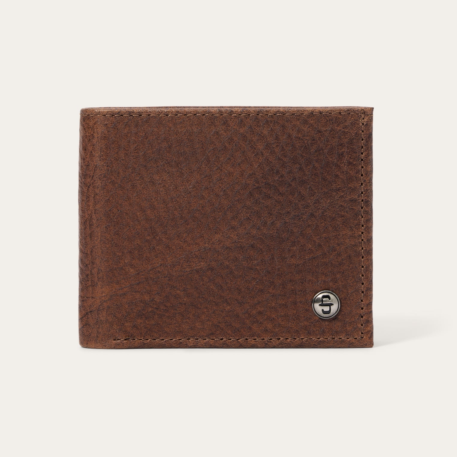 Stetson Bison Leather Stetson Rivet Bi-Fold Wallet