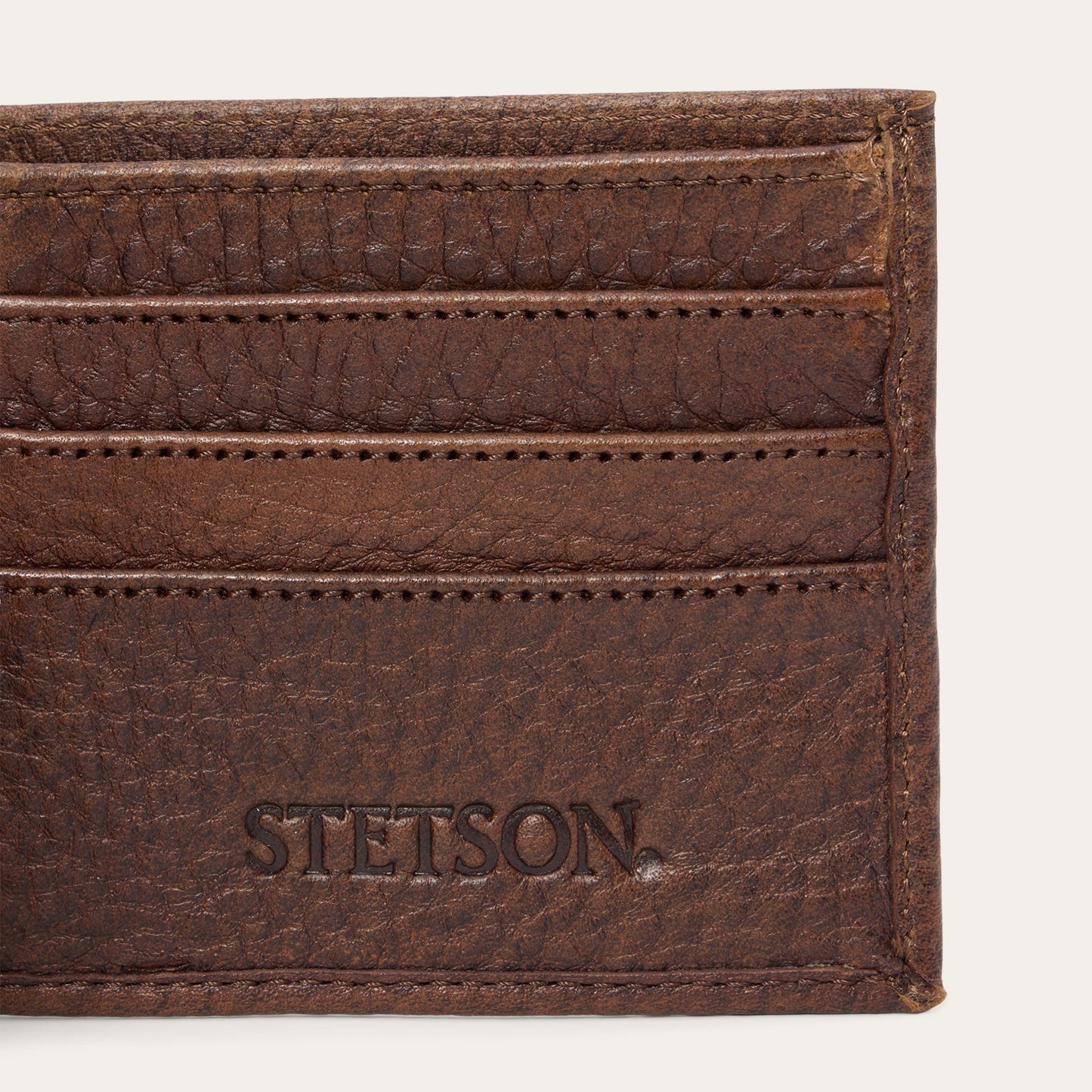 Stetson Bison Leather Stetson Rivet Bi-Fold Wallet