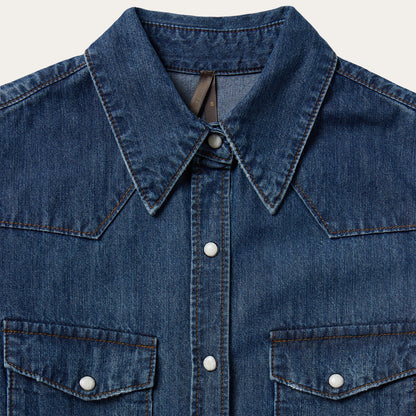 Stetson Dark Denim Snap Western Shirt