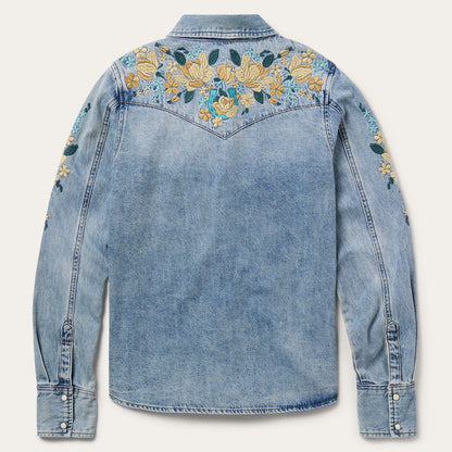 Stetson Embroidered Loose Fit Denim Shirt