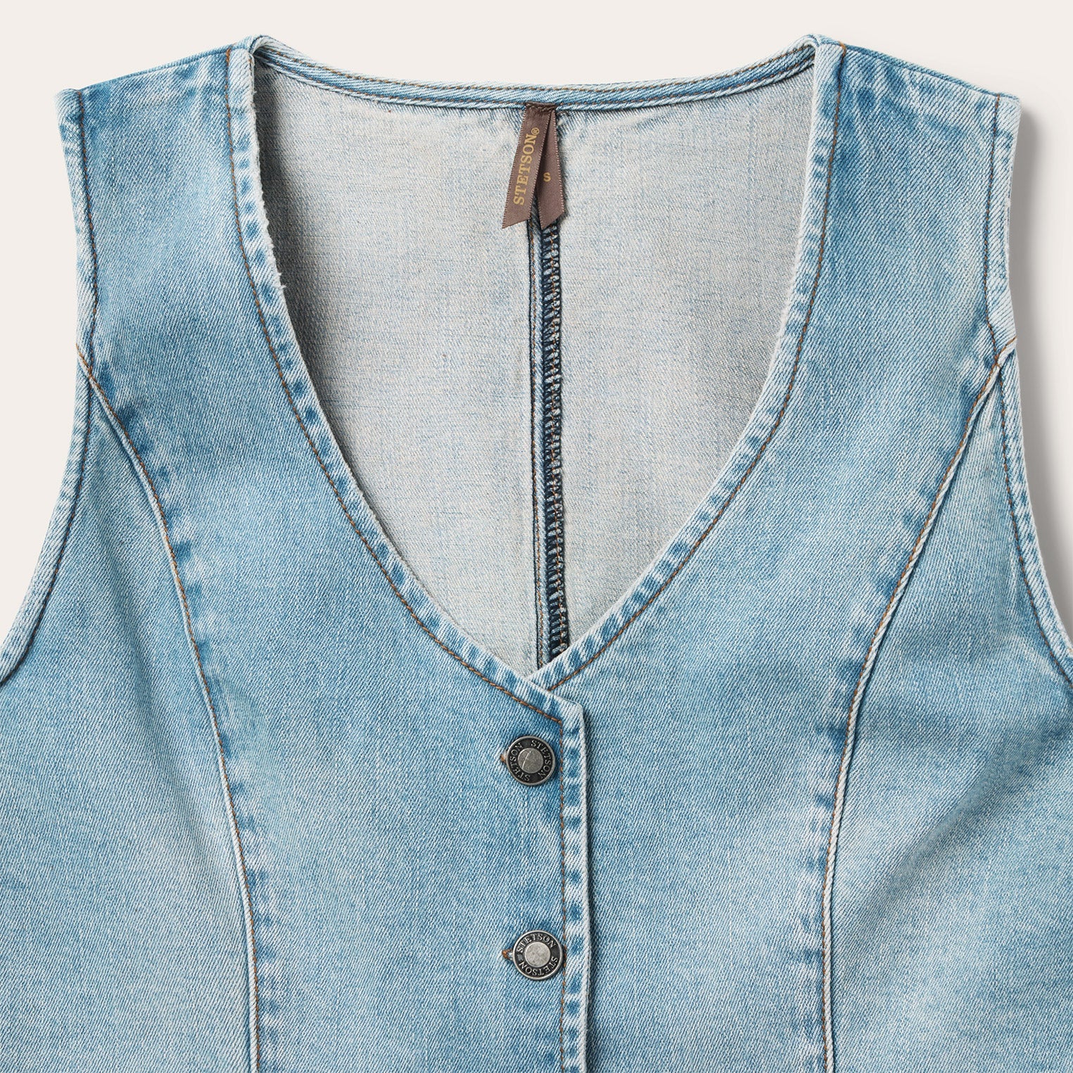 Stetson Light Rinse Denim Vest