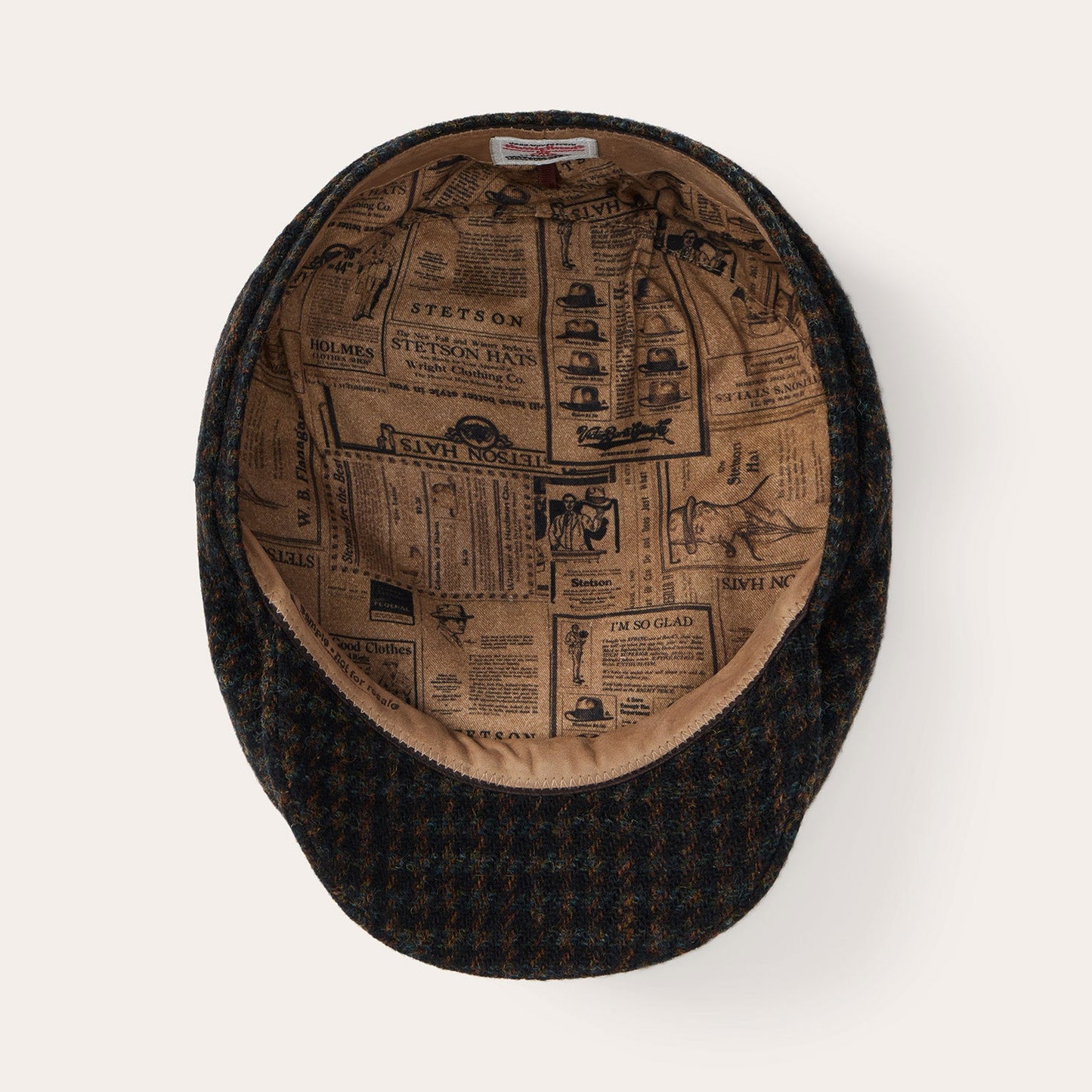 Stetson Harris Tweed Houndstooth Driver Cap