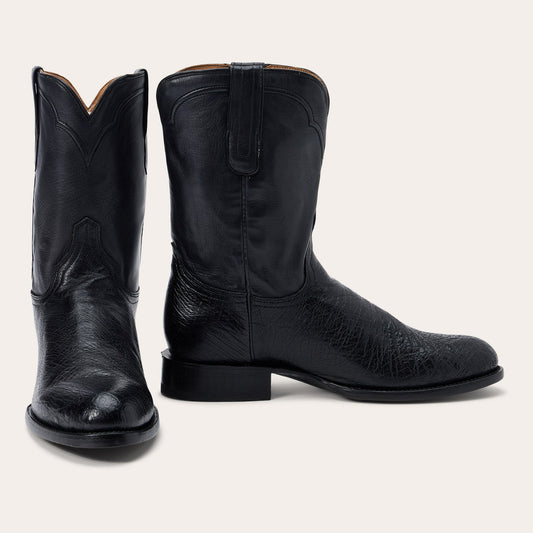 Stetson Clay Smooth Ostrich Roper Boots
