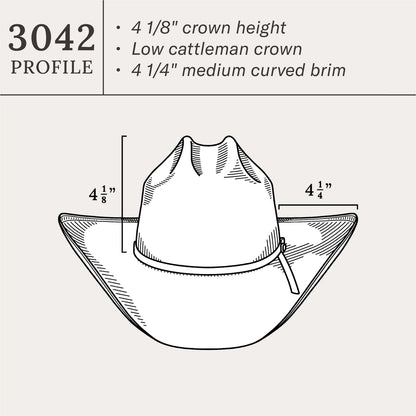 Stetson Coal Mine 10X Straw Cowboy Hat