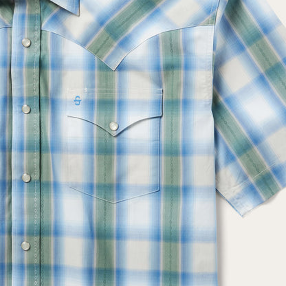 Stetson Moss Plaid Short-Sleeve Western Shirt
