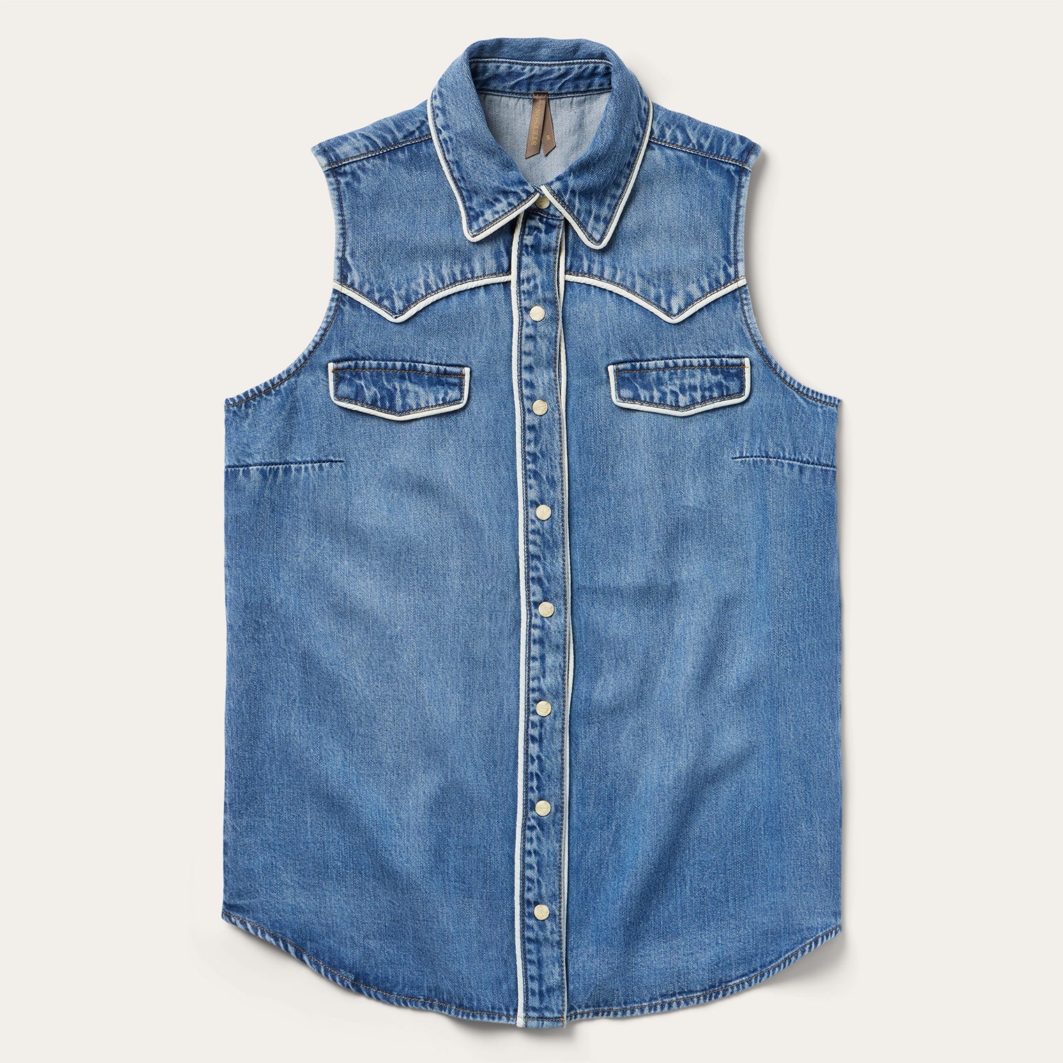 Stetson Sleeveless Denim Western Shirt