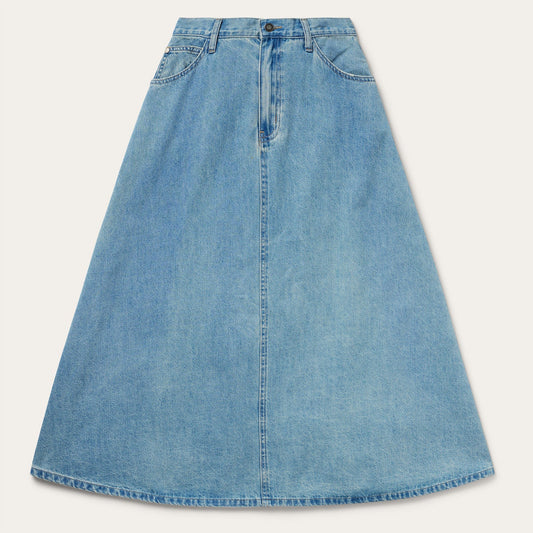 Stetson Light Wash Denim Skirt