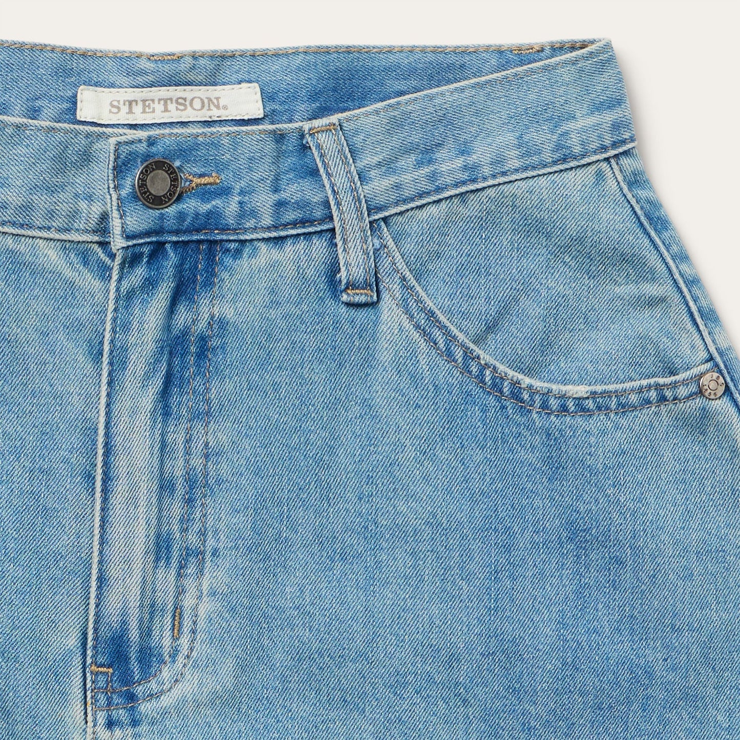 Stetson Light Wash Denim Skirt