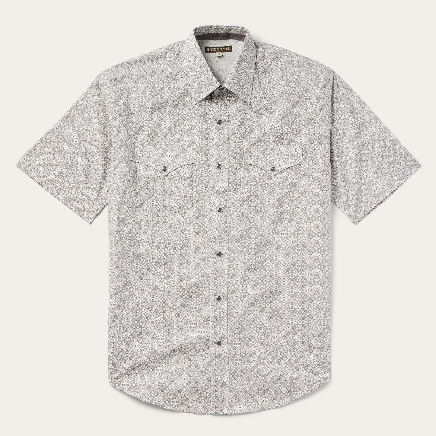 Stetson Pewter Filigree Short-Sleeve Western Shirt