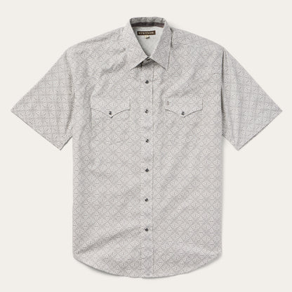 Stetson Pewter Filigree Short-Sleeve Western Shirt