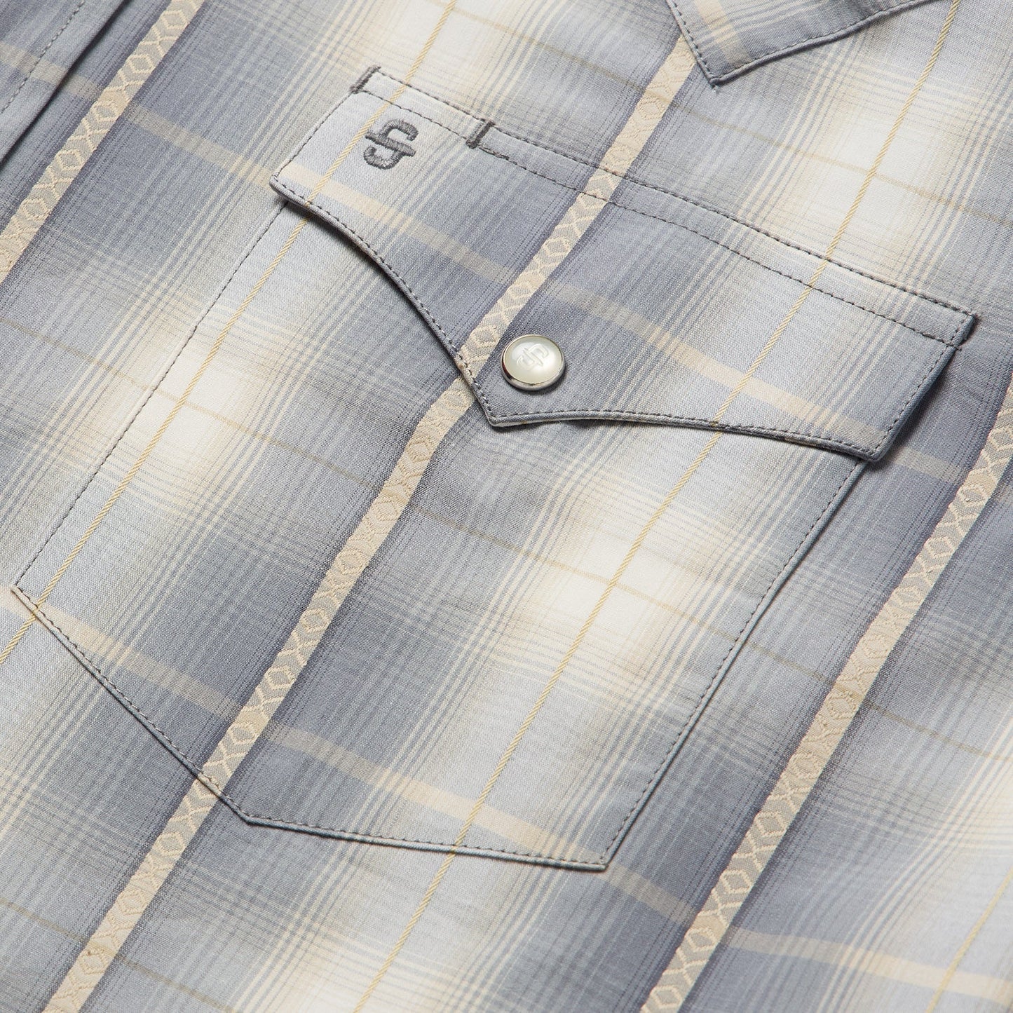 Stetson Smoke Diamonds Plaid Western Shirt