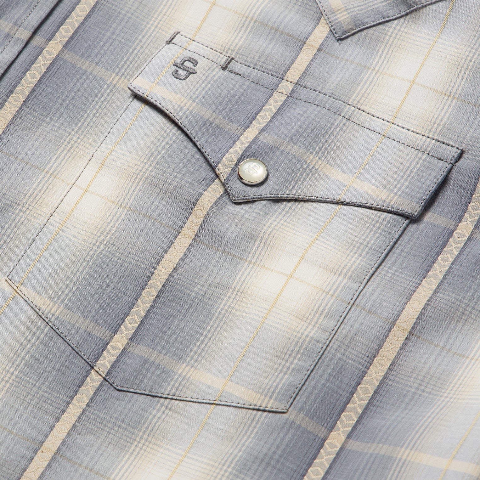 Stetson Smoke Diamonds Plaid Western Shirt