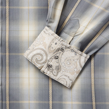 Stetson Smoke Diamonds Plaid Western Shirt