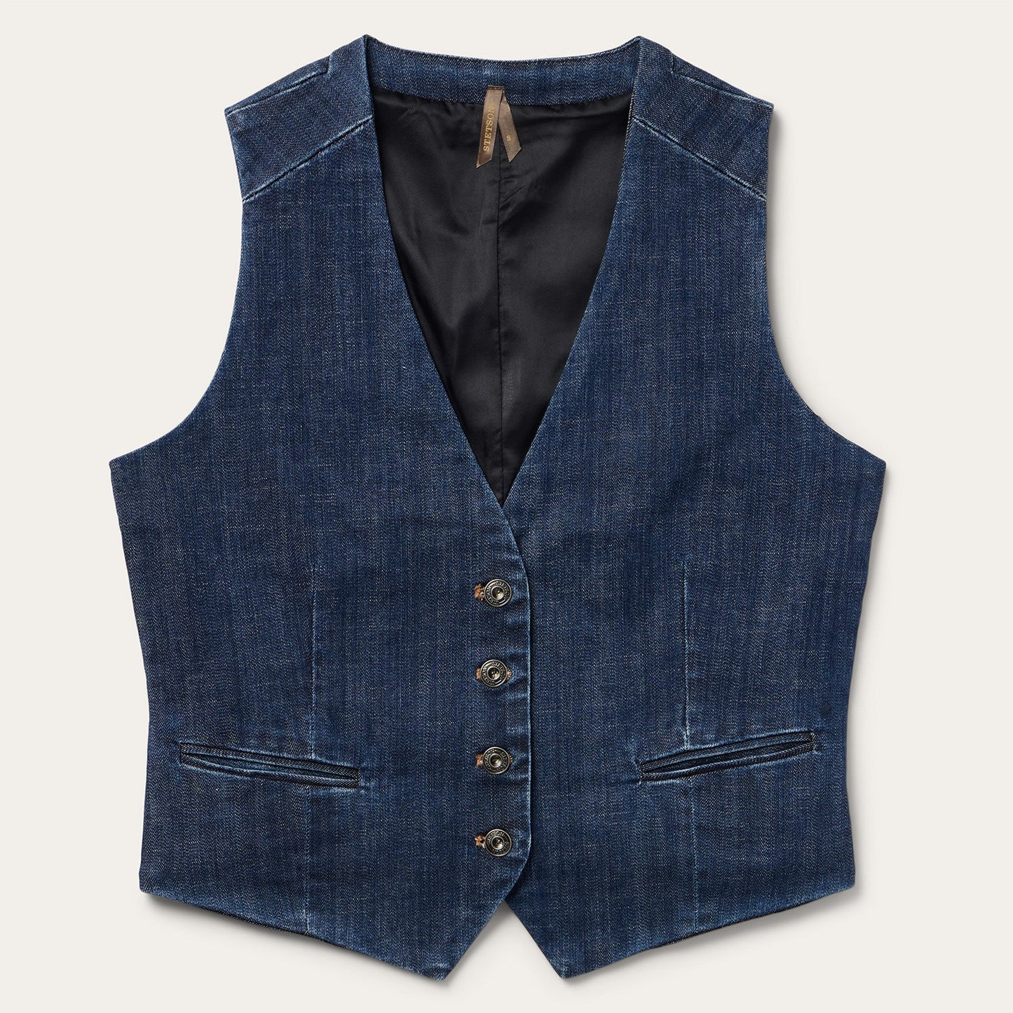 Stetson Dark Wash Stretch Denim Vest