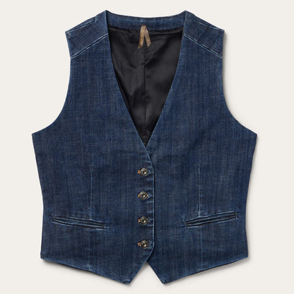 Stetson Dark Wash Stretch Denim Vest