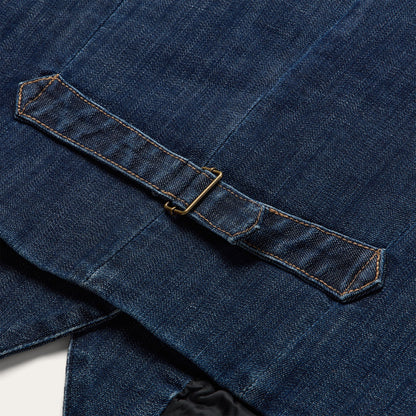 Stetson Dark Wash Stretch Denim Vest