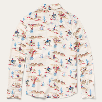 Stetson Desert Trail Print Western Shirt
