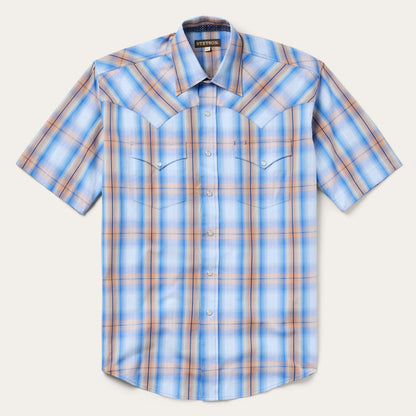 Stetson Sunrise Plaid Short-Sleeve Western Shirt