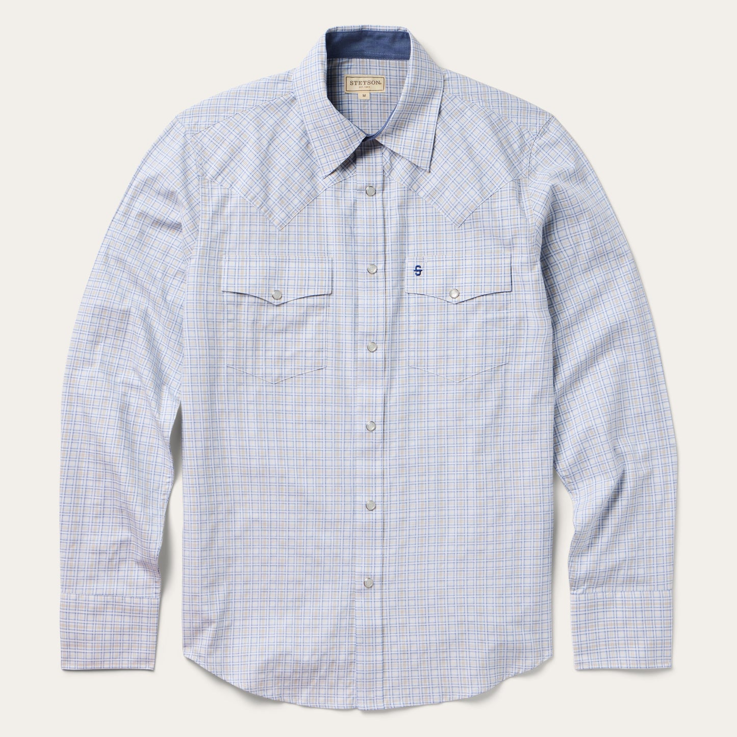Stetson Ombre Plaid Check Western Shirt