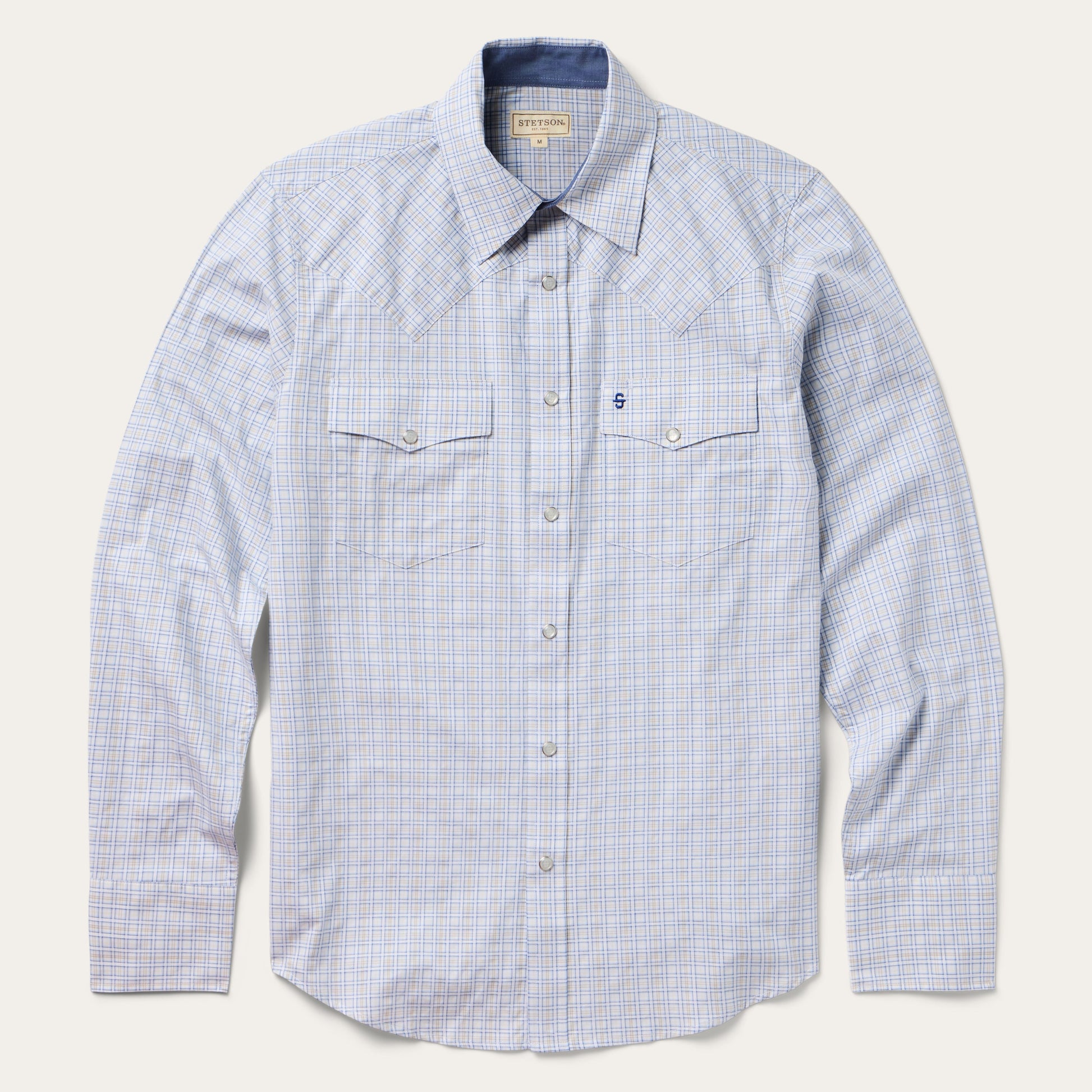 Stetson Ombre Plaid Check Western Shirt