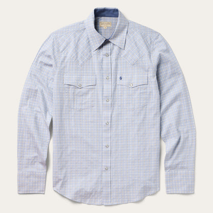 Stetson Ombre Plaid Check Western Shirt