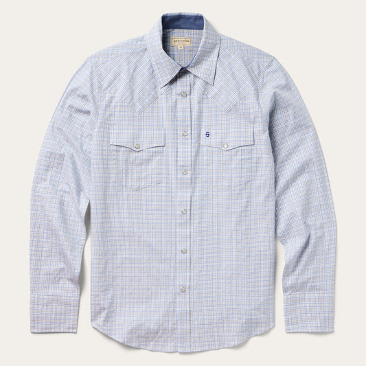 Stetson Ombre Plaid Check Western Shirt