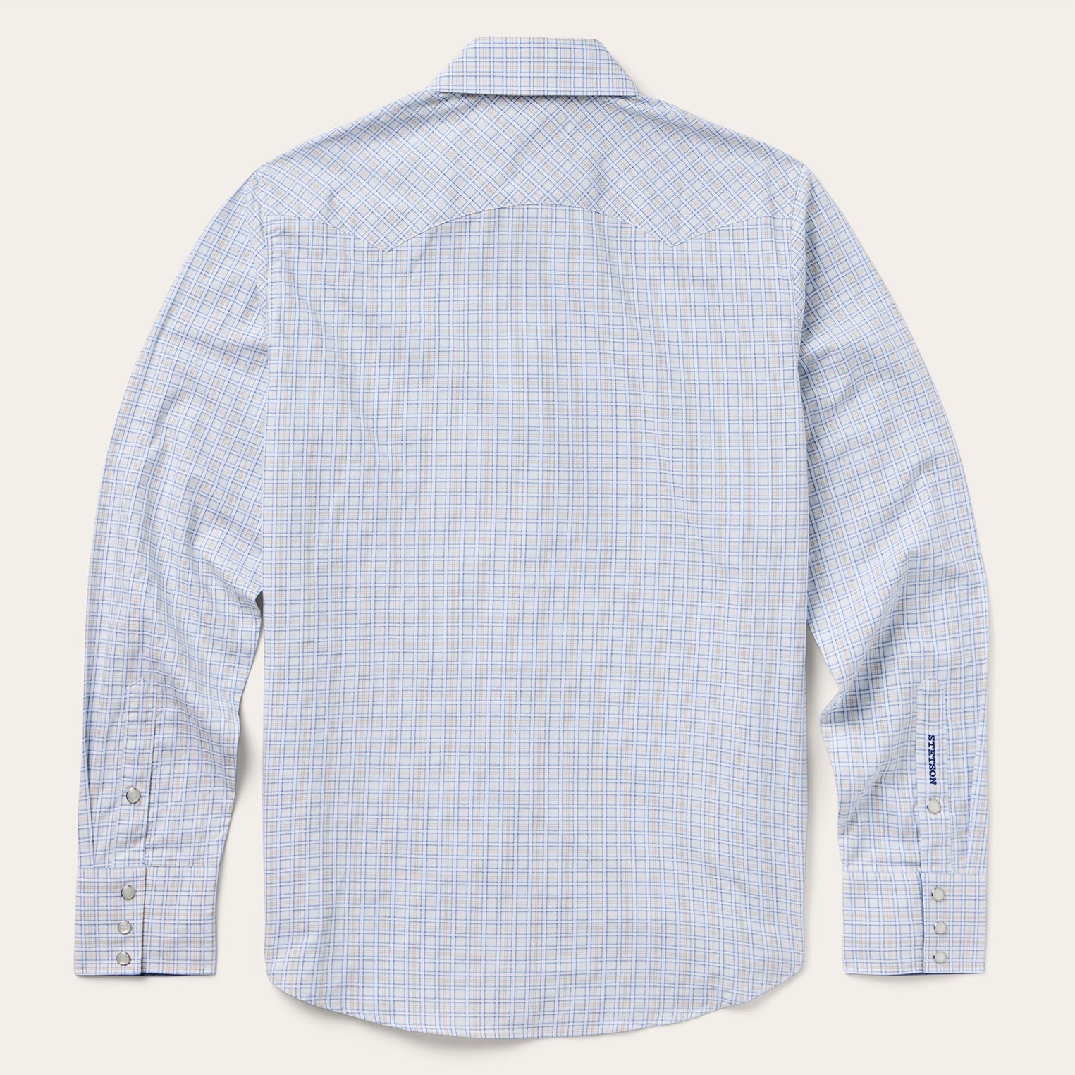 Stetson Ombre Plaid Check Western Shirt