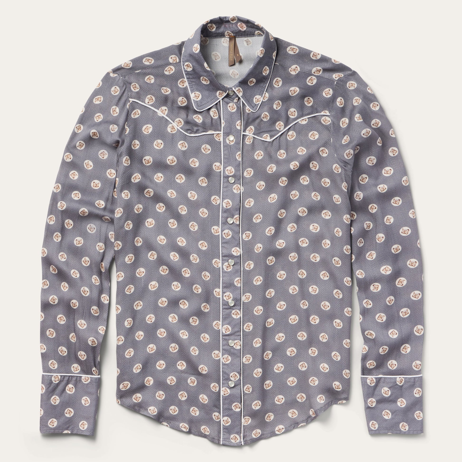 Stetson Horse Pennies Print Western Shirt