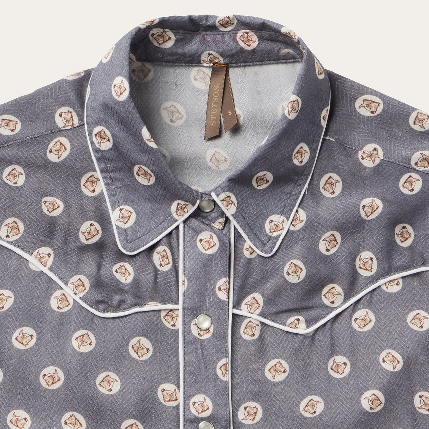 Stetson Horse Pennies Print Western Shirt