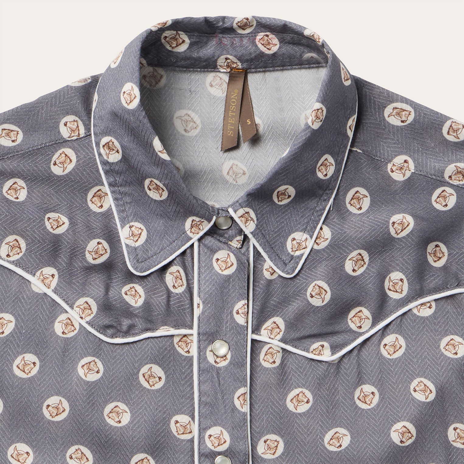 Stetson Horse Pennies Print Western Shirt