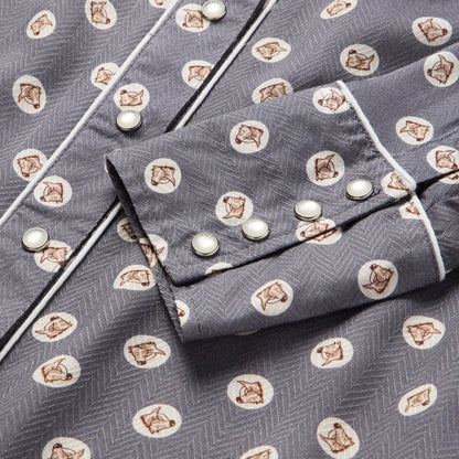 Stetson Horse Pennies Print Western Shirt