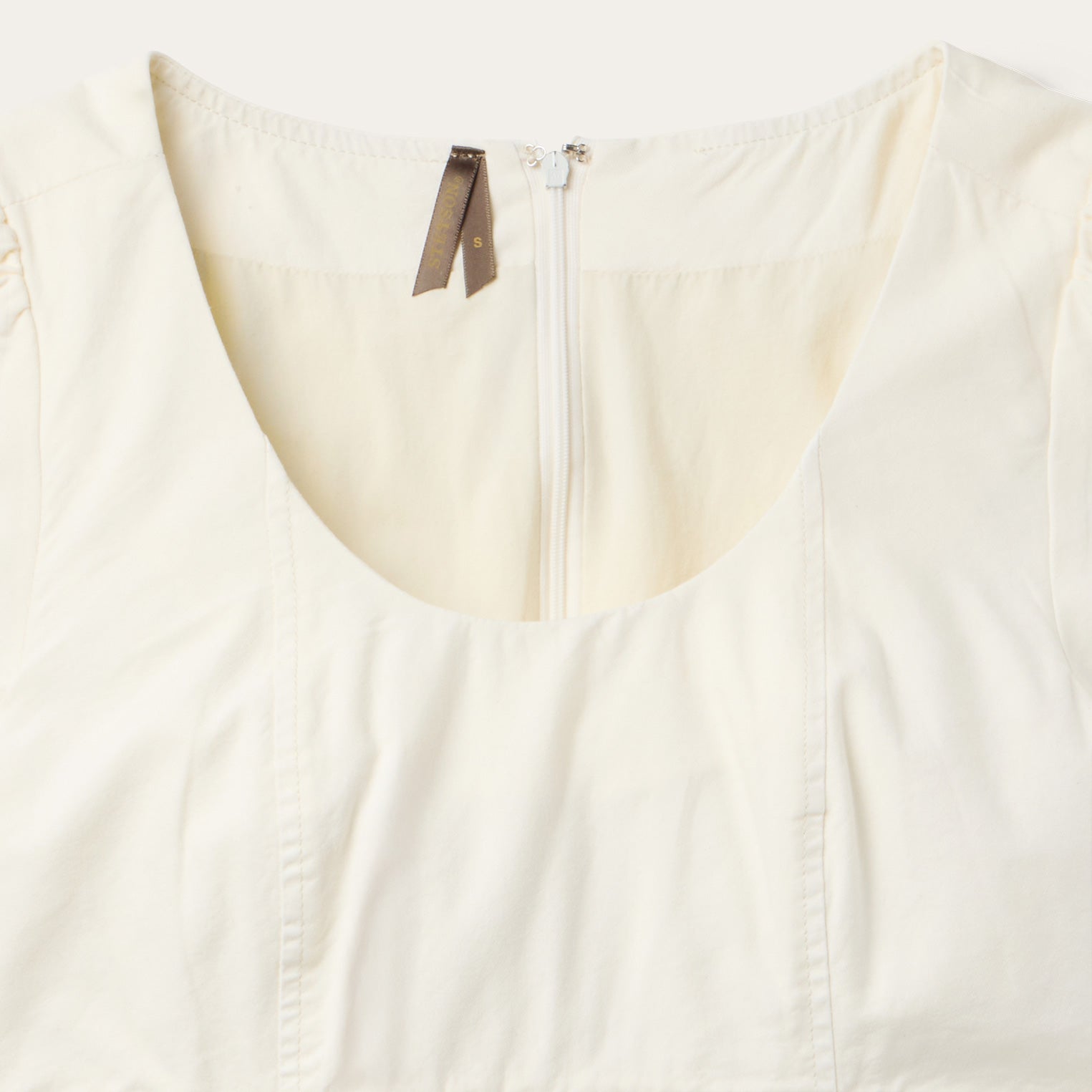 Stetson Cream Denim Tiered Dress