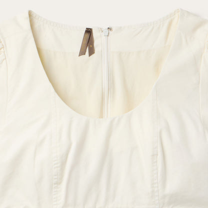 Stetson Cream Denim Tiered Dress
