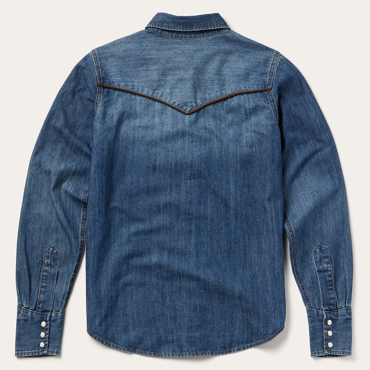 Stetson Piped Dark Denim Western Shirt