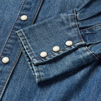 Stetson Piped Dark Denim Western Shirt
