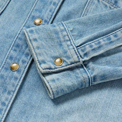 Stetson Embroidered Denim Cropped Shirt