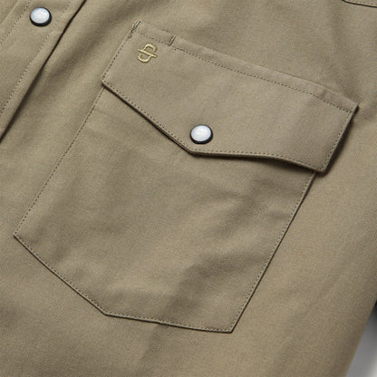 Stetson Olive Oxford Short Sleeve Western Shirt