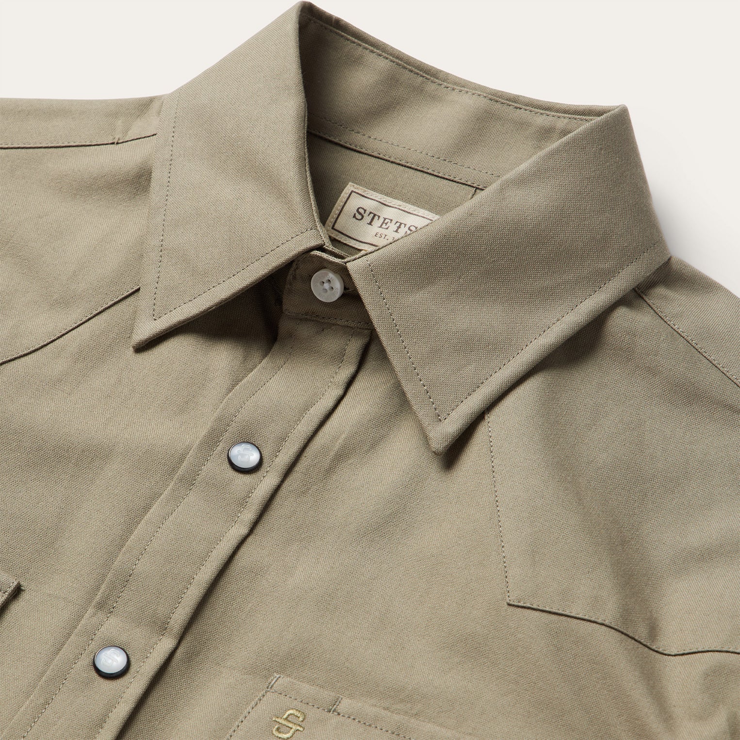 Stetson Olive Oxford Western Shirt