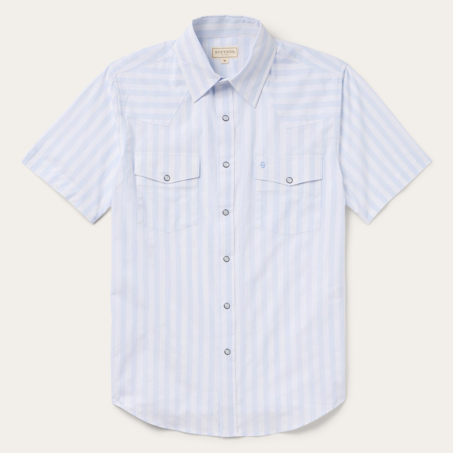 Stetson Stripe Oxford Short Sleeve Western Shirt