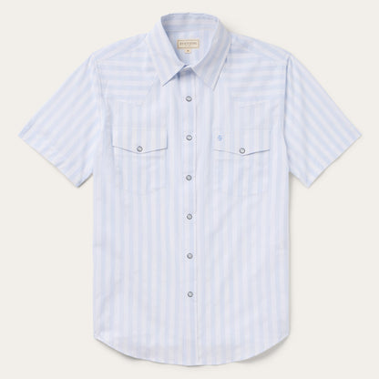 Stetson Stripe Oxford Short Sleeve Western Shirt