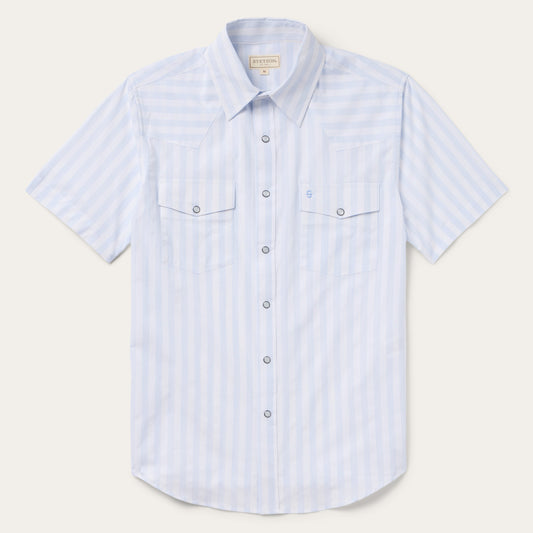 Stetson Stripe Oxford Short Sleeve Western Shirt
