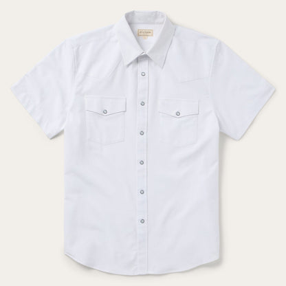Stetson White Oxford Short Sleeve Western Shirt