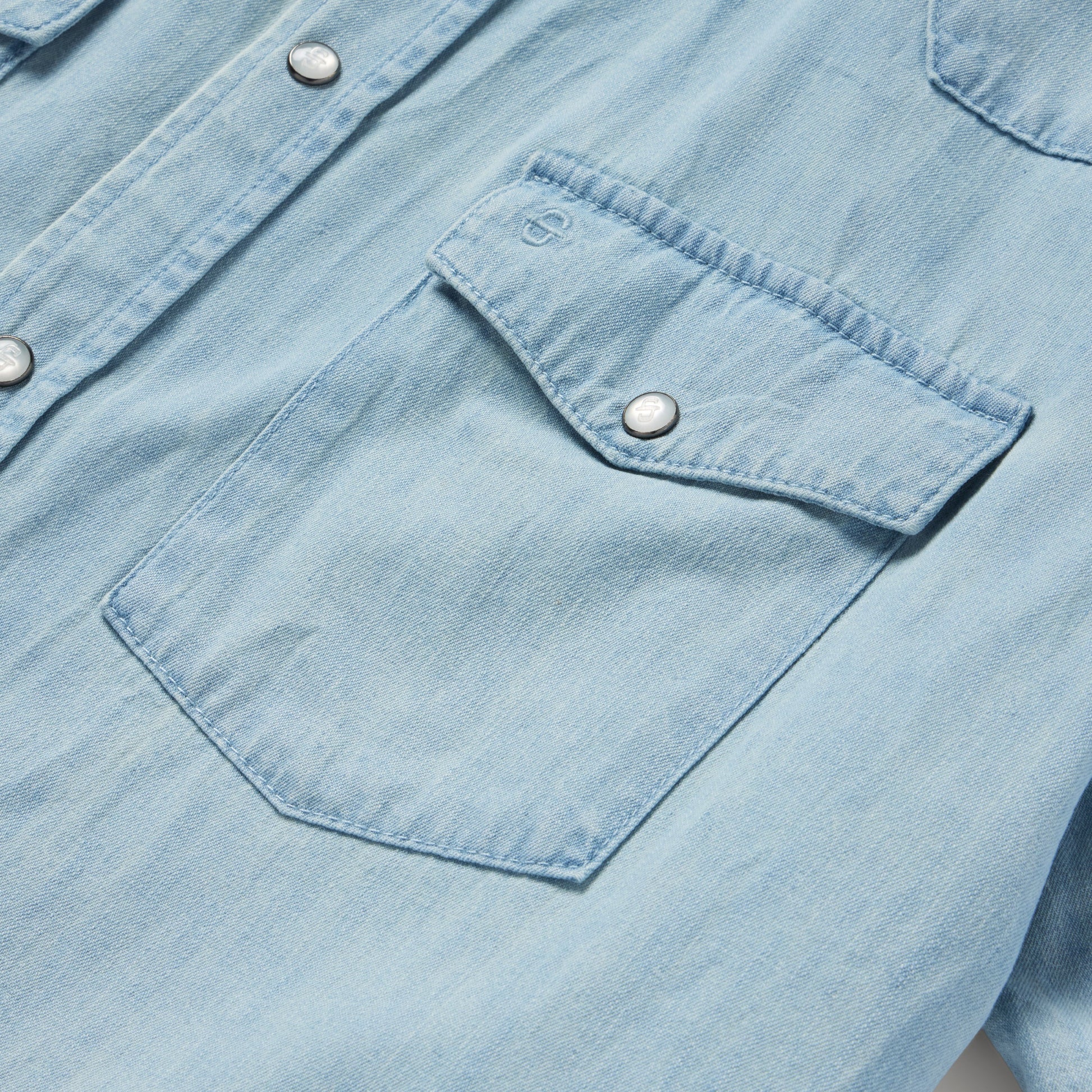 Stetson Chambray Oxford Short Sleeve Western Shirt