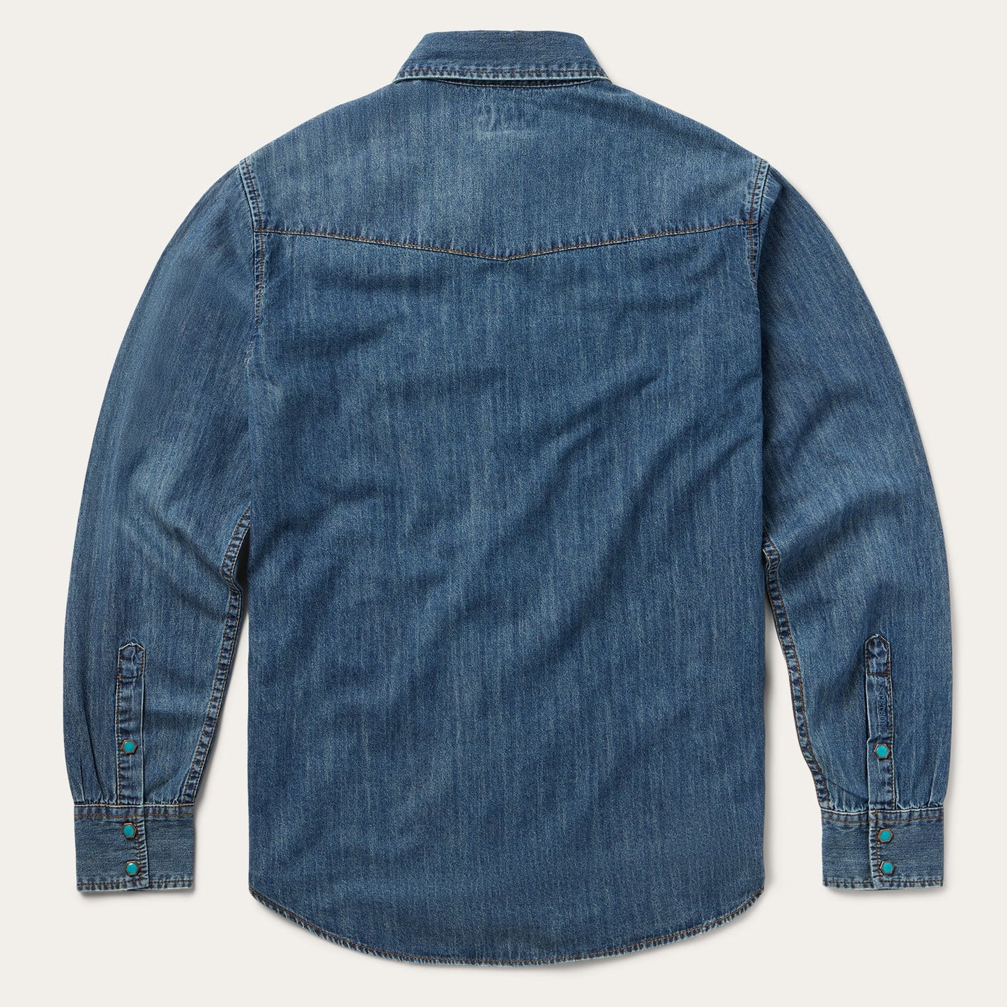 Stetson Turquoise Snap Lightweight Denim Shirt