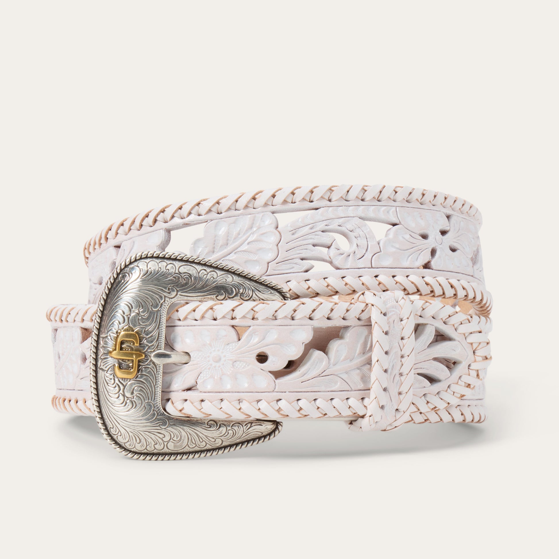 Stetson Tooled Laced Edge Belt