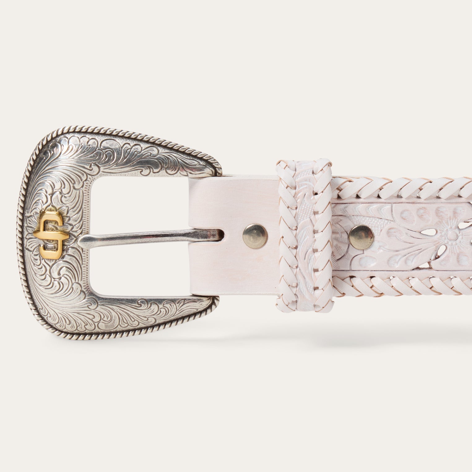 Stetson Tooled Laced Edge Belt